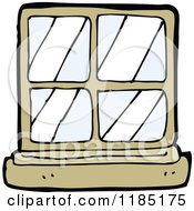 Cartoon Of A Window Pane Royalty Free Vector Illustration by lineartestpilot