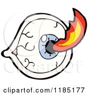 Cartoon Of A Flaming Eye Royalty Free Vector Illustration by lineartestpilot