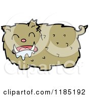 Cartoon Of A Furry Animal Royalty Free Vector Illustration by lineartestpilot