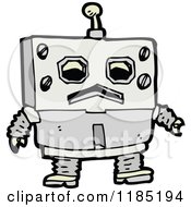 Cartoon Of A Robot Royalty Free Vector Illustration