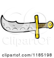 Cartoon Of A Pirate Knife Royalty Free Vector Illustration