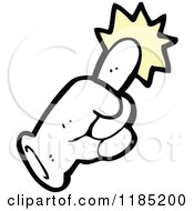 Cartoon Of A Gloved Finger Pointing Royalty Free Vector Illustration
