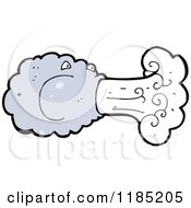 Cartoon Of Blowing Cloud Royalty Free Vector Illustration