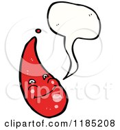 Cartoon Of A Drop Of Liquid Speaking Royalty Free Vector Illustration by lineartestpilot