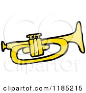 Cartoon Of A Trumpet Royalty Free Vector Illustration