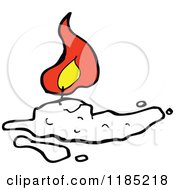 Cartoon Of A Melted Candle Royalty Free Vector Illustration