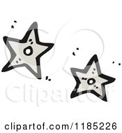 Cartoon Of Metal Throwing Stars Royalty Free Vector Illustration