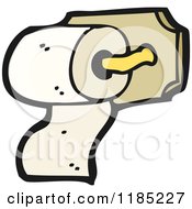 Cartoon Of A Roll Of Toilet Paper Royalty Free Vector Illustration by lineartestpilot
