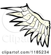 Cartoon Of A Bird Wing Royalty Free Vector Illustration by lineartestpilot
