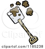 Cartoon Of A Dirty Shovel Royalty Free Vector Illustration by lineartestpilot
