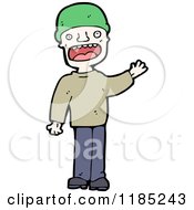 Cartoon Of A Man Wearing A Baseball Cap Royalty Free Vector Illustration by lineartestpilot