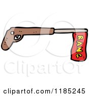 Cartoon Of A Toy Gun Royalty Free Vector Illustration by lineartestpilot