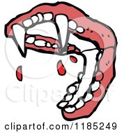 Cartoon Of Vampire Teeth Royalty Free Vector Illustration by lineartestpilot