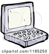 Cartoon Of A Computer Royalty Free Vector Illustration by lineartestpilot