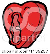 Cartoon Of A Heart Yelling Royalty Free Vector Illustration by lineartestpilot