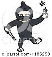 Cartoon Of A Ninja Royalty Free Vector Illustration by lineartestpilot