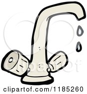 Cartoon Of A Dripping Water Faucet Royalty Free Vector Illustration by lineartestpilot