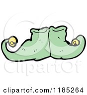 Cartoon Of Elf Shoes Royalty Free Vector Illustration by lineartestpilot