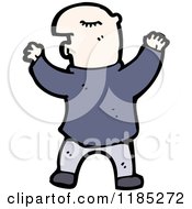 Cartoon Of A Man Whistling Royalty Free Vector Illustration
