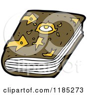 Cartoon Of A Book Of Spells Royalty Free Vector Illustration by lineartestpilot
