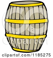 Cartoon Of A Wooden Barrel Royalty Free Vector Illustration