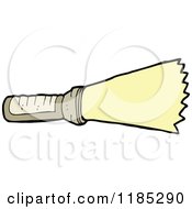 Cartoon Of A Flashlight Royalty Free Vector Illustration
