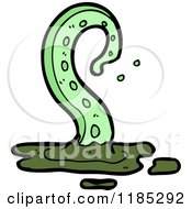 Cartoon Of A Tentacle Coming Out Of The Slime Royalty Free Vector Illustration