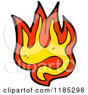 Cartoon Of A Fire Design Element Royalty Free Vector Illustration