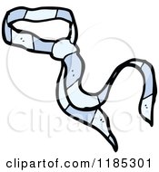 Cartoon Of A Mens Striped Tie Royalty Free Vector Illustration