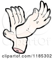 Cartoon Of Two Dismembered Hands Royalty Free Vector Illustration