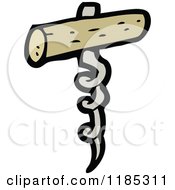Cartoon Of A Corkscrew Royalty Free Vector Illustration by lineartestpilot