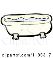 Cartoon Of An Old Fashioned Bathtub Royalty Free Vector Illustration by lineartestpilot