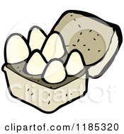 Cartoon Of A Carton Of Eggs Royalty Free Vector Illustration