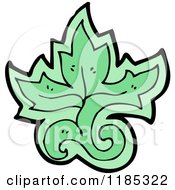 Cartoon Of A Leaf Design Element Royalty Free Vector Illustration by lineartestpilot