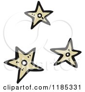 Cartoon Of Throwing Stars Royalty Free Vector Illustration