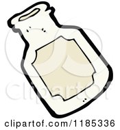 Cartoon Of A Jar With A Label Royalty Free Vector Illustration