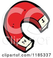 Cartoon Of A Horseshoe Magnet Royalty Free Vector Illustration by lineartestpilot