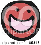 Cartoon Of A Round Face Character Smiling Royalty Free Vector Illustration