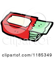 Cartoon Of A Pack Of Chewing Gum Royalty Free Vector Illustration