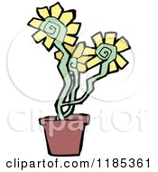 Poster, Art Print Of Yellow Flowers In A Pot