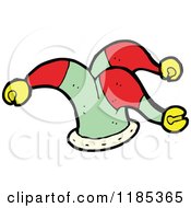 Cartoon Of A Jester Hat Royalty Free Vector Illustration by lineartestpilot