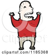 Cartoon Of A Bald Man Yelling Royalty Free Vector Illustration by lineartestpilot