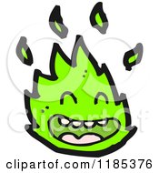 Cartoon Of A Flame Mascot Royalty Free Vector Illustration by lineartestpilot