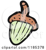 Cartoon Of An Acorn Royalty Free Vector Illustration by lineartestpilot