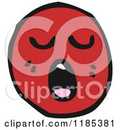 Poster, Art Print Of Round Face Character Singing