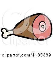 Cartoon Of A Chunk Of Meat Royalty Free Vector Illustration