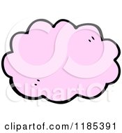 Cartoon Of A Pink Storm Cloud Royalty Free Vector Illustration