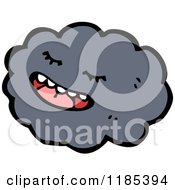 Cartoon Of A Storm Cloud Royalty Free Vector Illustration