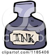 Cartoon Of An Ink Bottle Royalty Free Vector Illustration