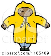 Cartoon Of A Child Wearing A Raincoat Royalty Free Vector Illustration